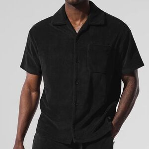 ALO Yoga Black Casual Button Down Shirt